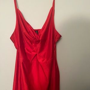 SHEIN Twist Front Hem Dress Red/2XL(16)